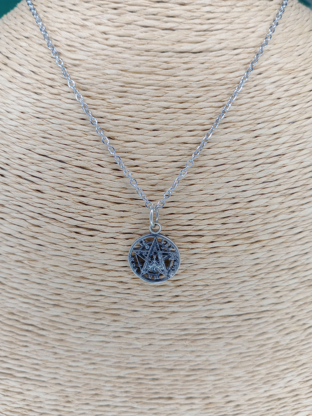 Colgante Tetragramaton Plata 13 mm