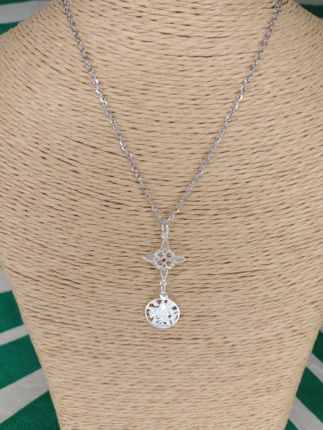 Colgante Doble Proteccion Plata Brillantito
