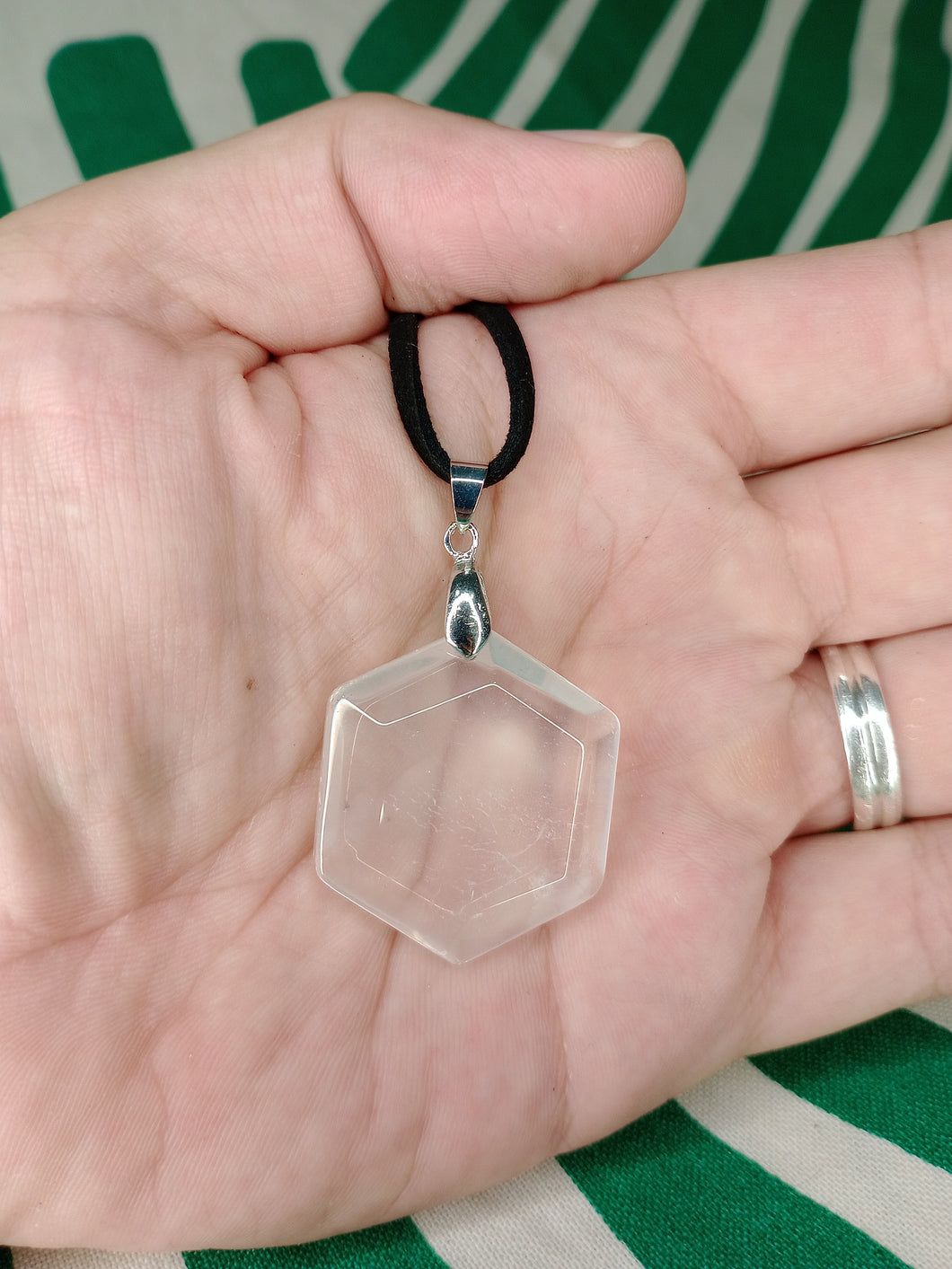 Colgante Cuarzo Cristal Estrella 6 puntas