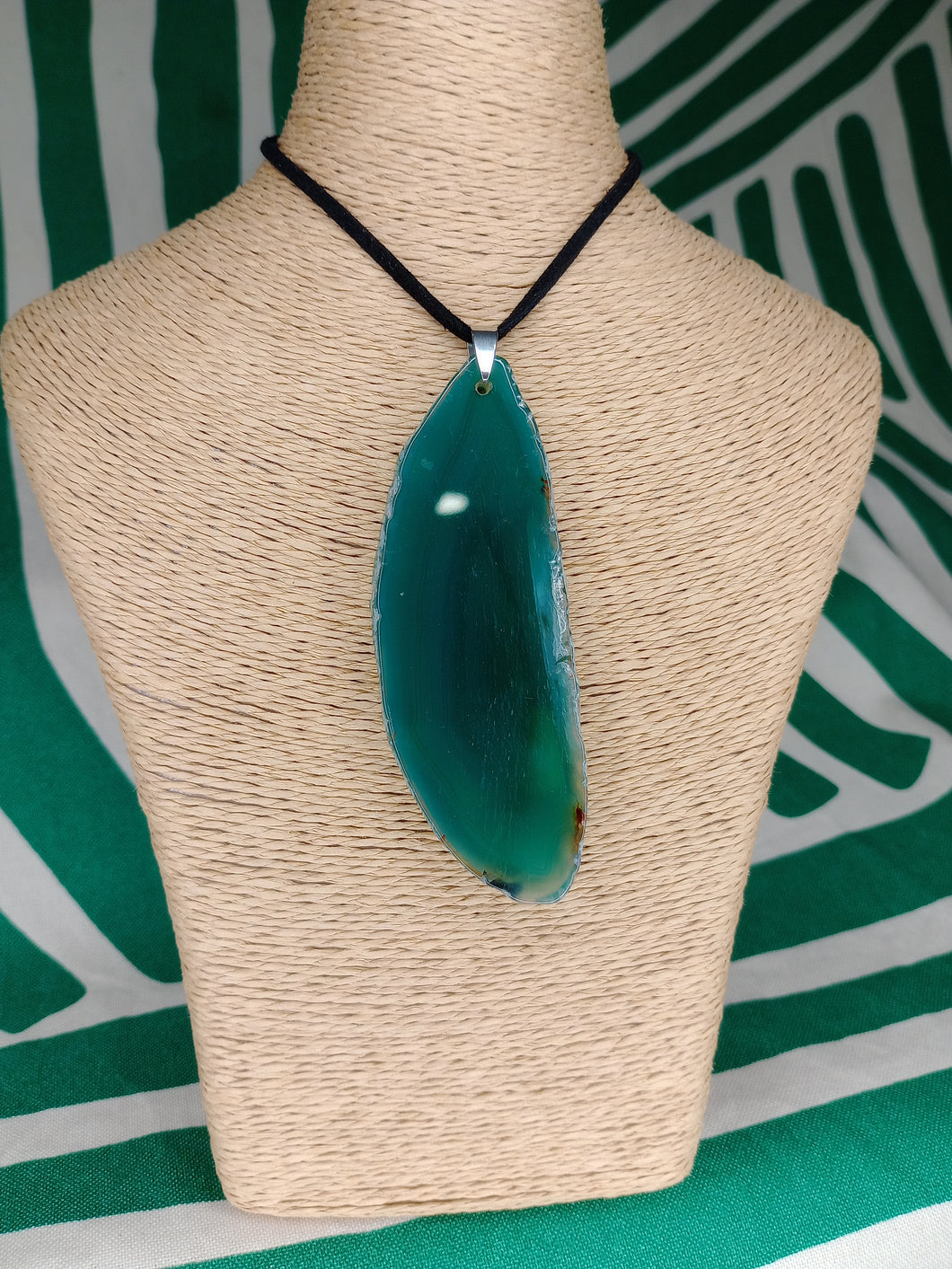 Colgante Agata Verde Mod. 2