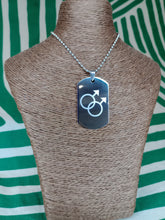 Cargar imagen en el visor de la galería, Colgante LGTB Placa Masculino
