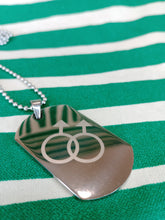 Cargar imagen en el visor de la galería, Colgante LGTB Placa Masculino
