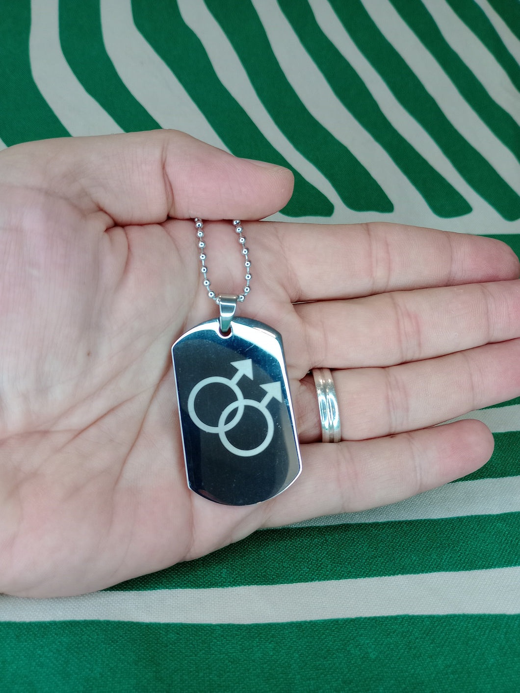 Colgante LGTB Placa Masculino