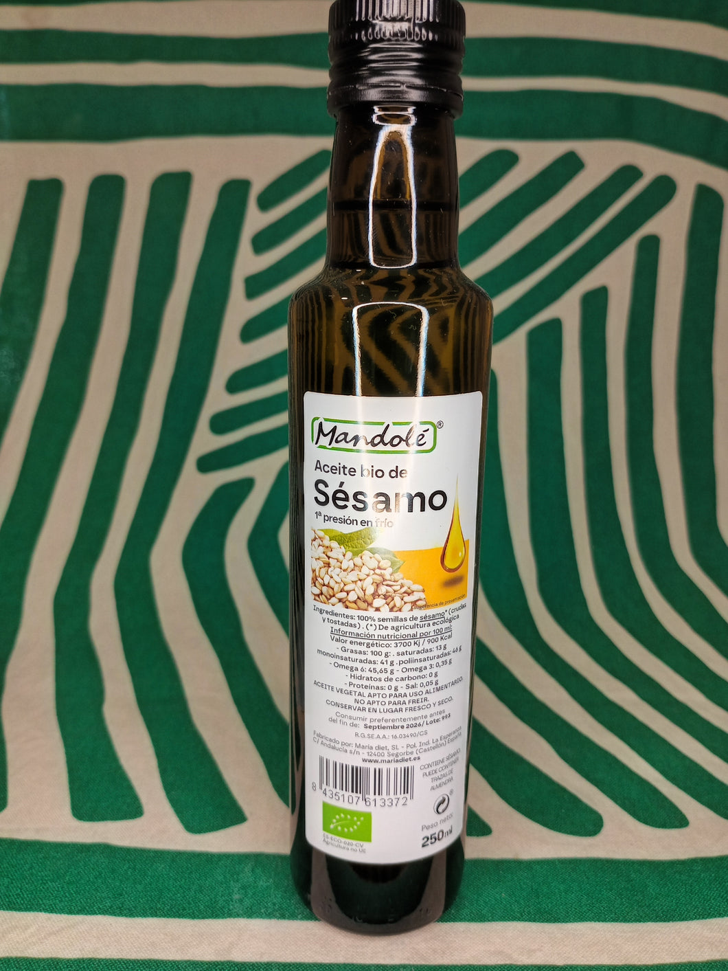 Aceite sesamo 250 ml Bio Mandole