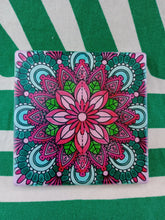 Cargar imagen en el visor de la galería, Pack 6 Posavasos Mandalas Cuadrados

