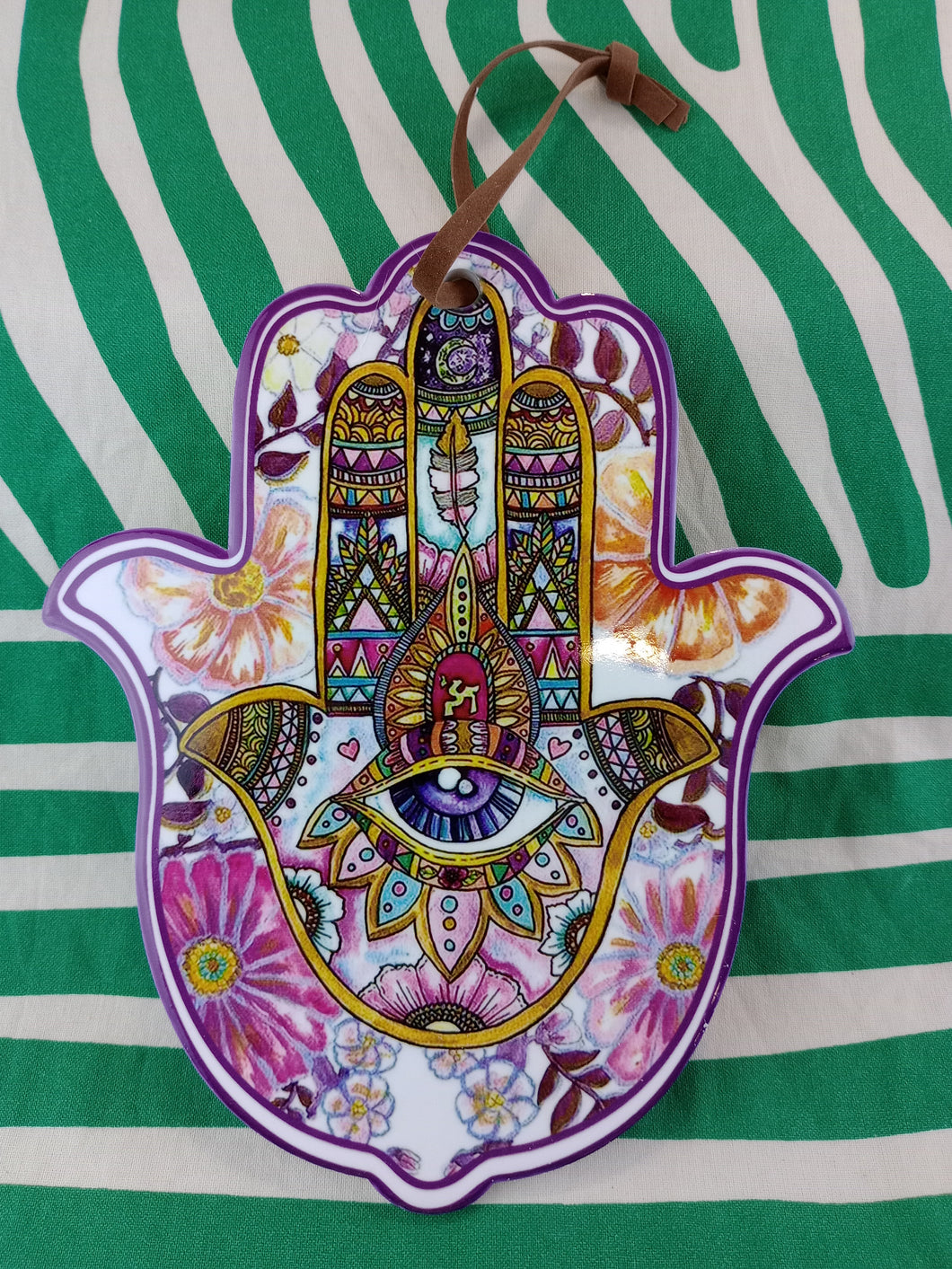 Decoracion Mano de Fatima Mod. Tonos Morados