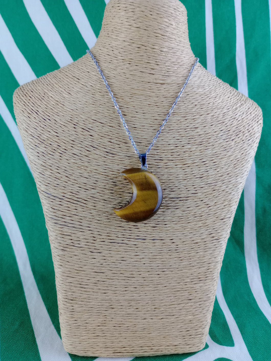 Colgante Luna Ojo de Tigre Mod 1