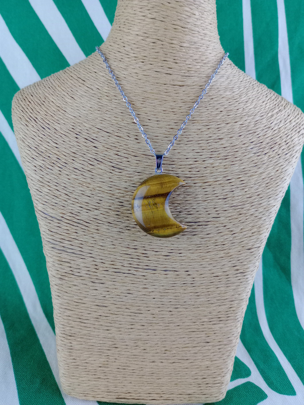 Colgante Luna Ojo de Tigre Mod 2