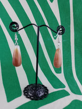 Cargar imagen en el visor de la galería, Pendientes Carneola o Agata Roja Gota
