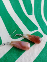 Cargar imagen en el visor de la galería, Pendientes Carneola o Agata Roja Gota
