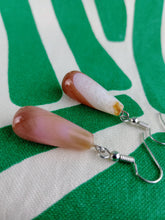 Cargar imagen en el visor de la galería, Pendientes Carneola o Agata Roja Gota
