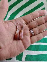 Cargar imagen en el visor de la galería, Pendientes Carneola o Agata Roja Gota
