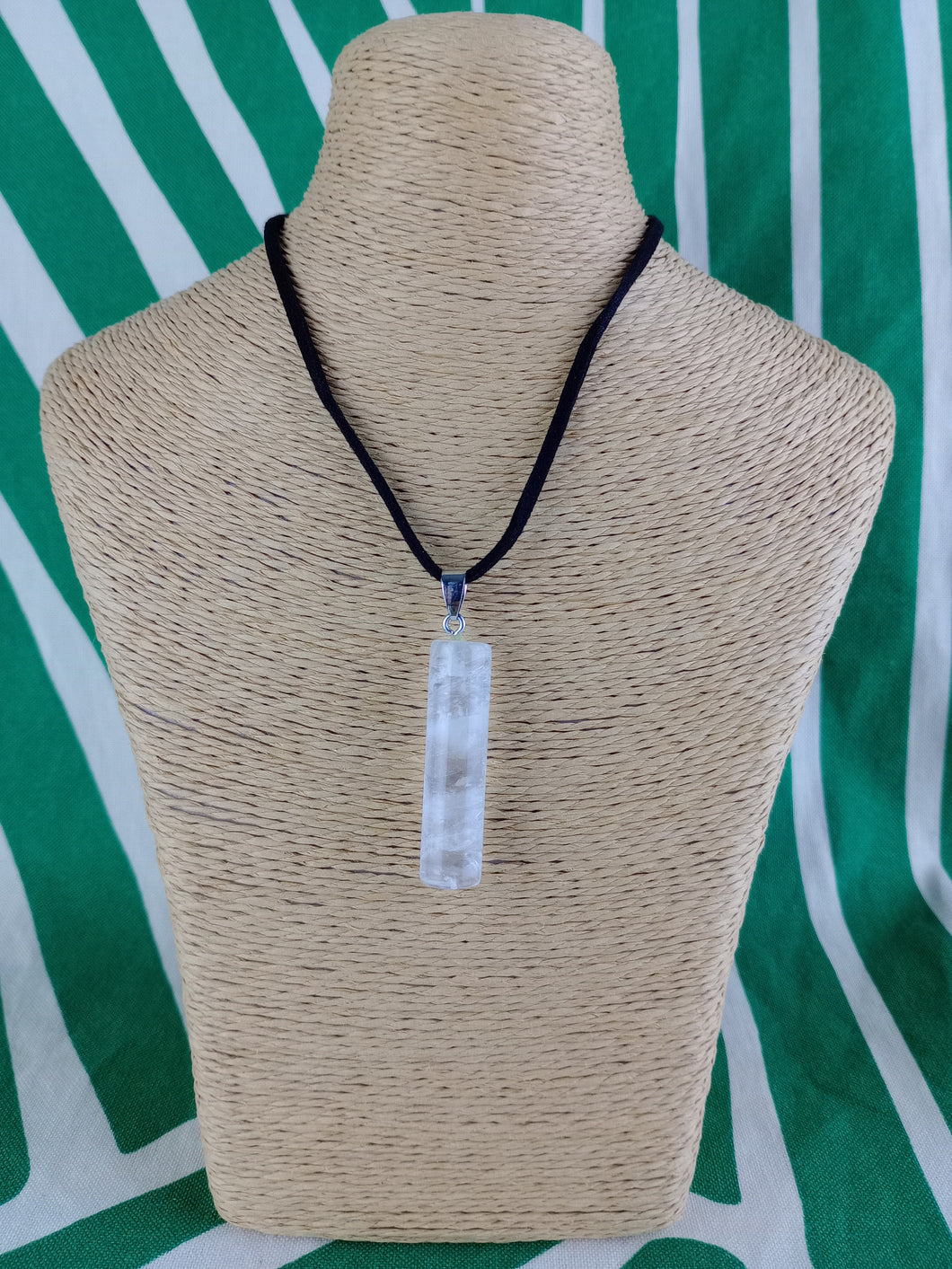 Colgante Cilíndrico Cuarzo Cristal Mod. 1