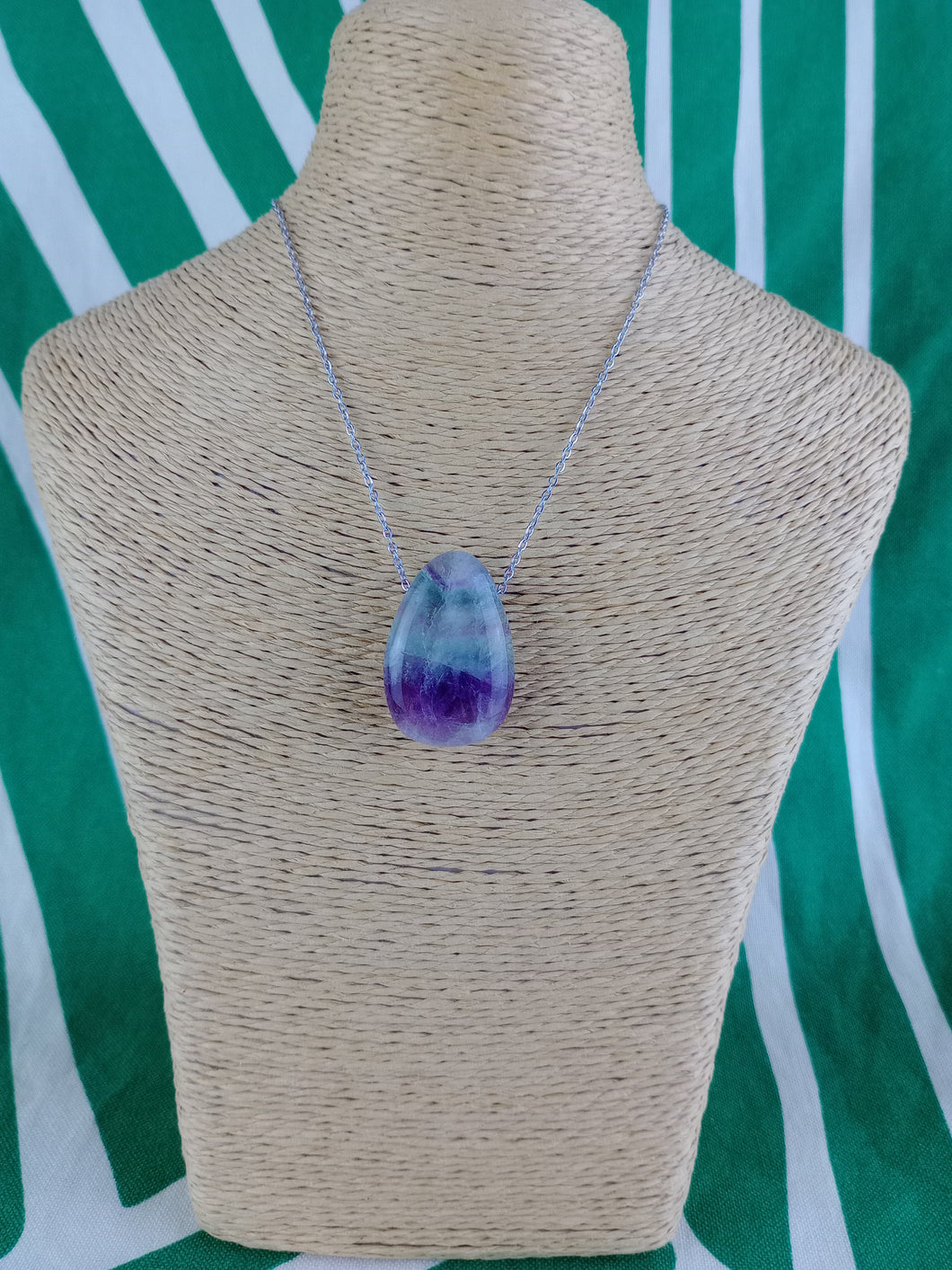 Colgante Fluorita Tricolor Mod 1