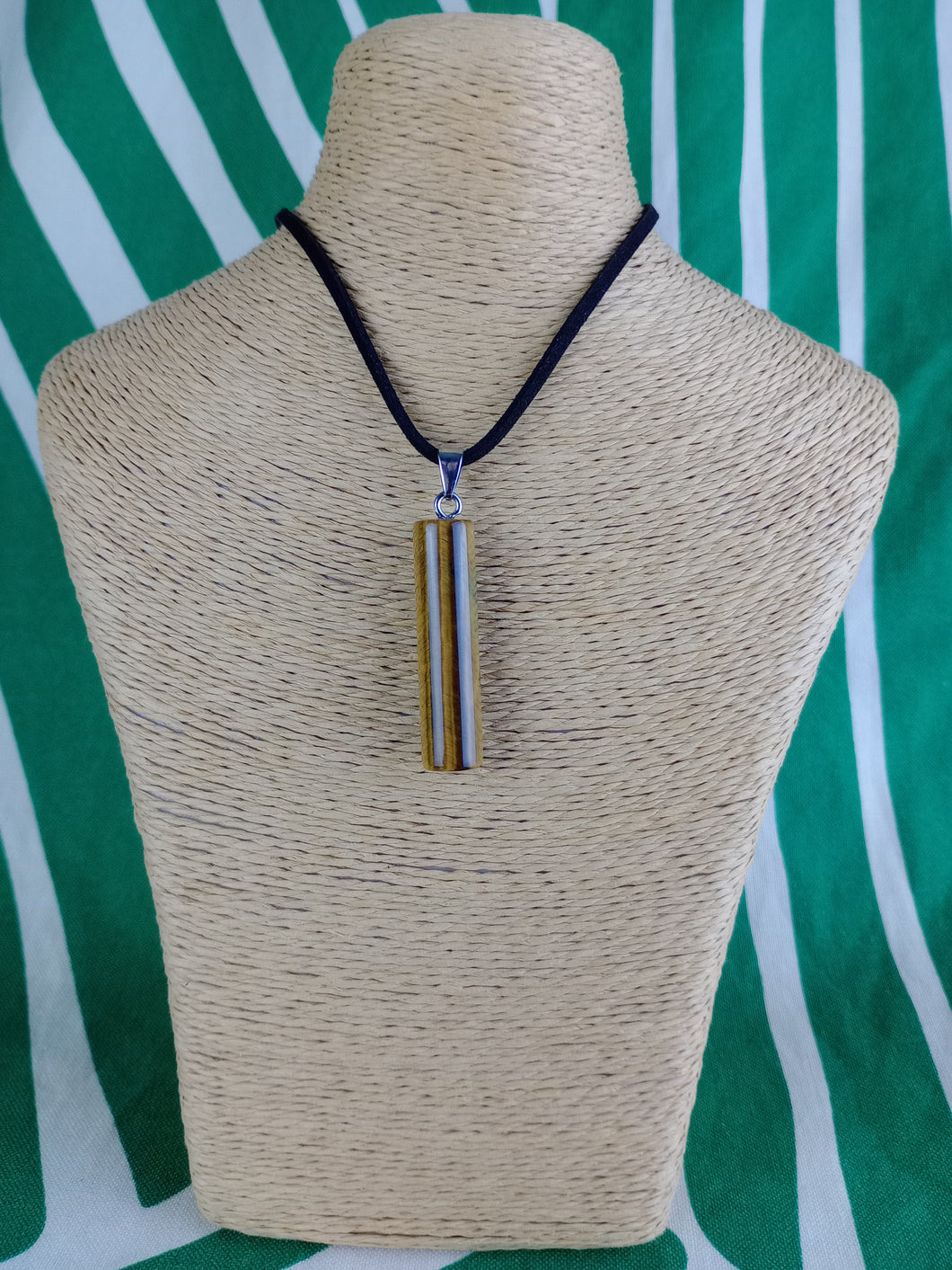 Colgante Cilindrico Ojo de Tigre Mod 3