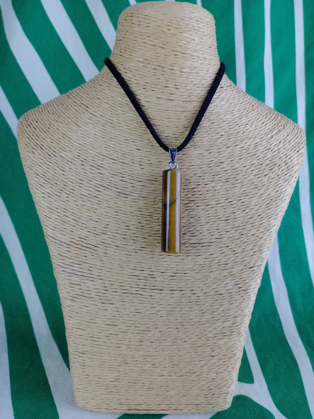 Colgante Cilindrico Ojo de Tigre Mod 4