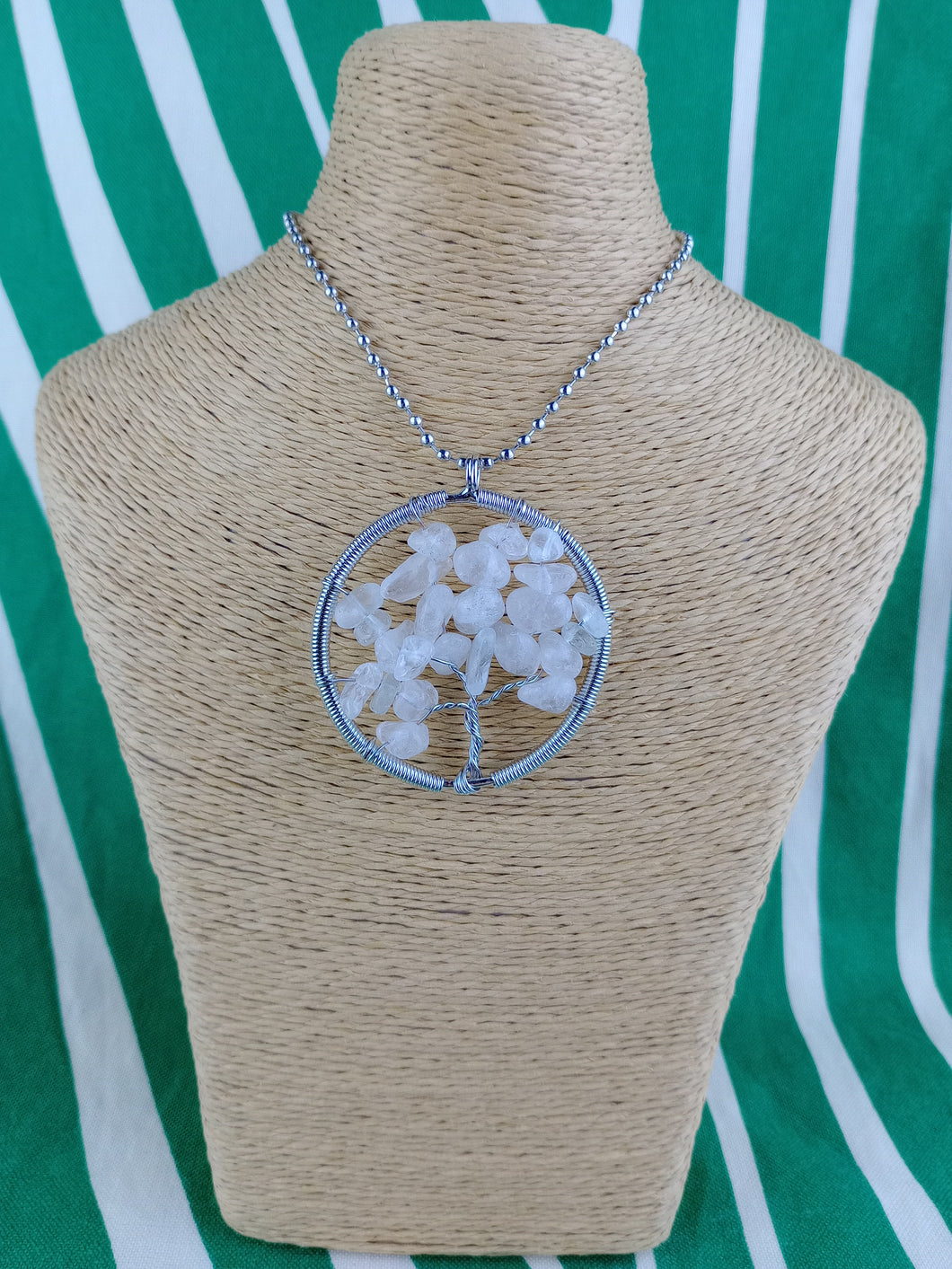 Colgante Arbol Vida Cuarzo Grande