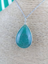 Cargar imagen en el visor de la galería, Colgante Cuarzo Verde Plata Lagrima Mod. 1
