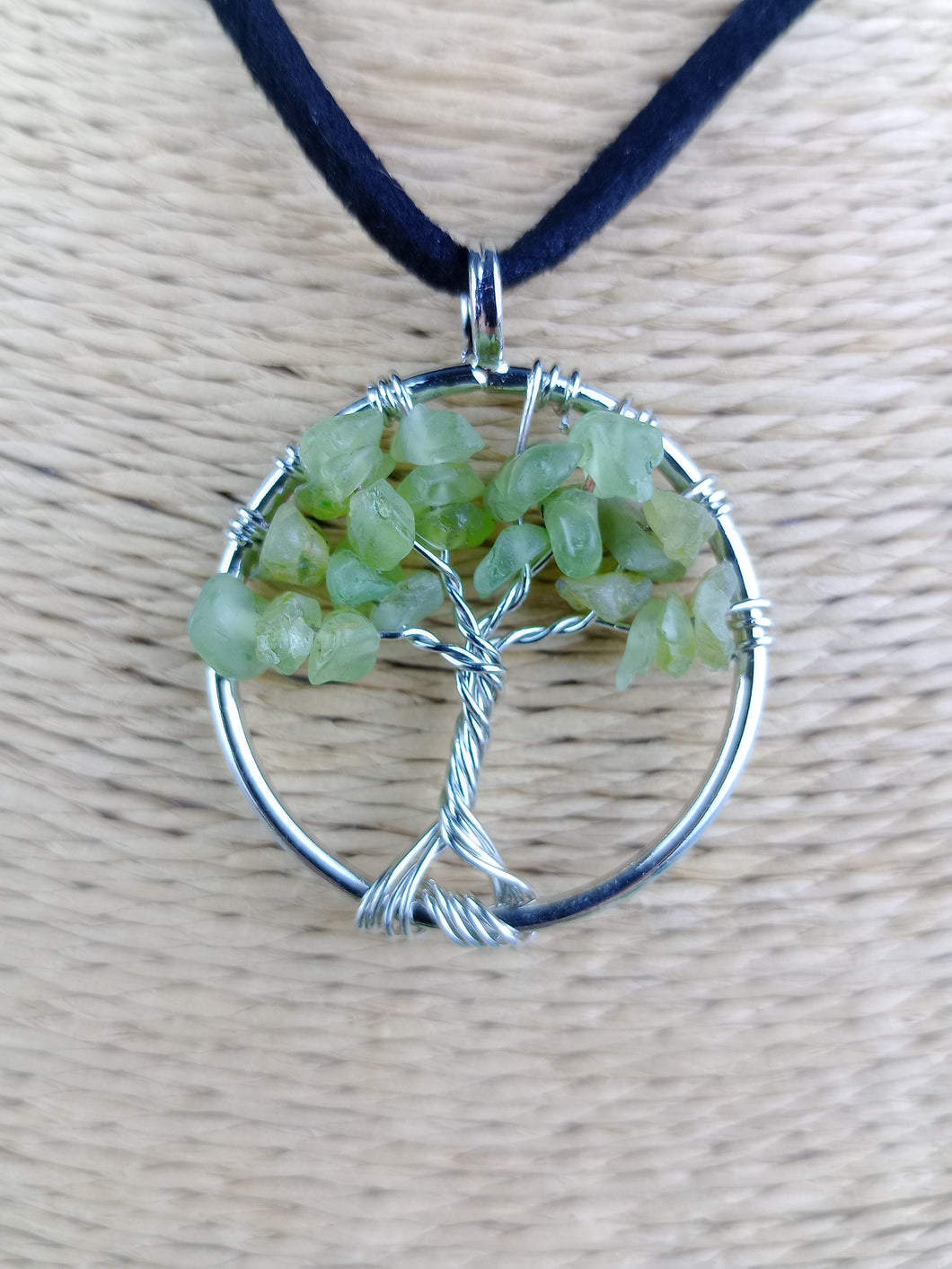 Colgante Árbol Vida Olivino Pequeño