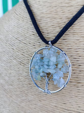Cargar imagen en el visor de la galería, Colgante Árbol Vida Aguamarina Pequeño
