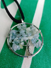 Cargar imagen en el visor de la galería, Colgante Árbol Vida Aguamarina Pequeño
