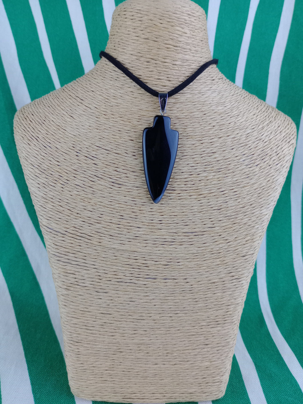 Colgante Punta Flecha Ágata Negra Mod. 3