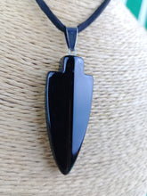 Cargar imagen en el visor de la galería, Colgante Punta Flecha Ágata Negra Mod. 4
