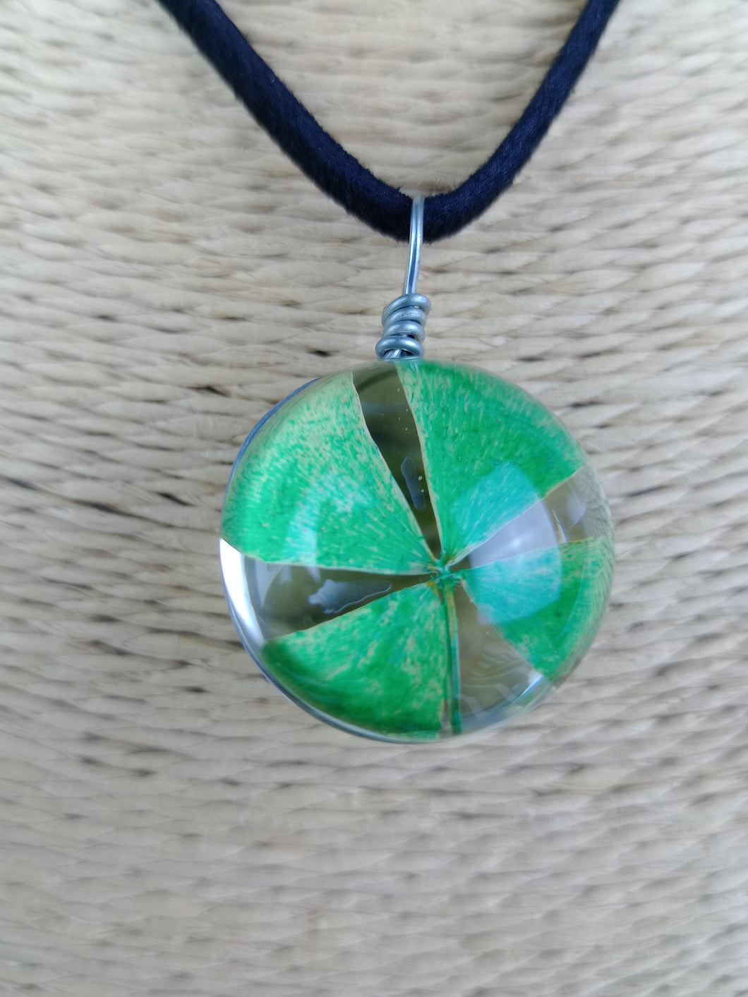 Colgante Trébol Buena Suerte Esfera