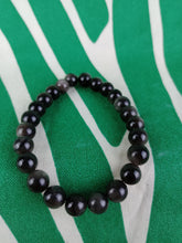 Cargar imagen en el visor de la galería, Pulsera Obsidiana Plateada 8 mm
