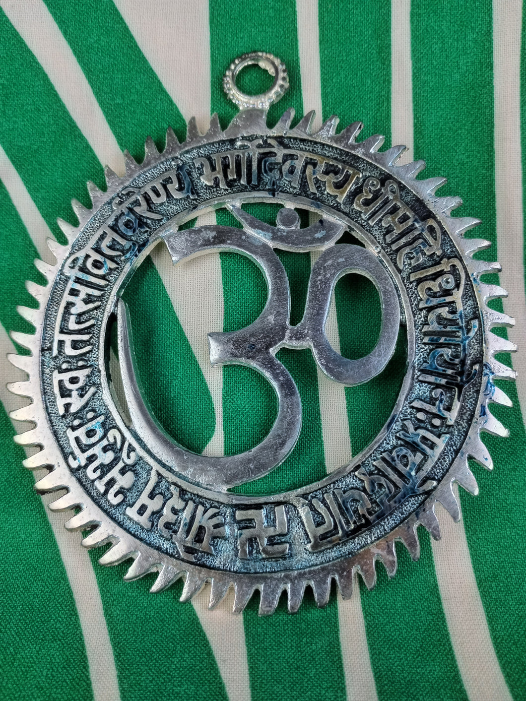 Decoracion Om Metal Turquesa