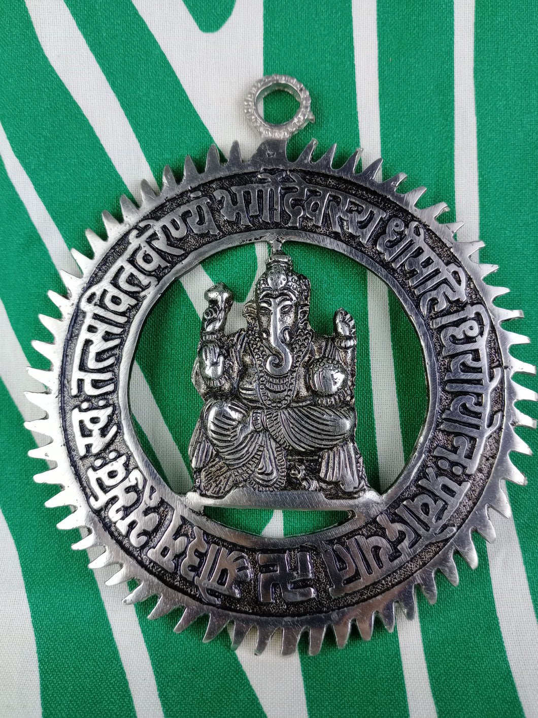 Decoracion Ganesha Metal Negra