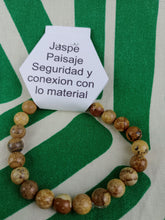 Cargar imagen en el visor de la galería, Pulsera Elástica Jaspe Paisaje 8 mm
