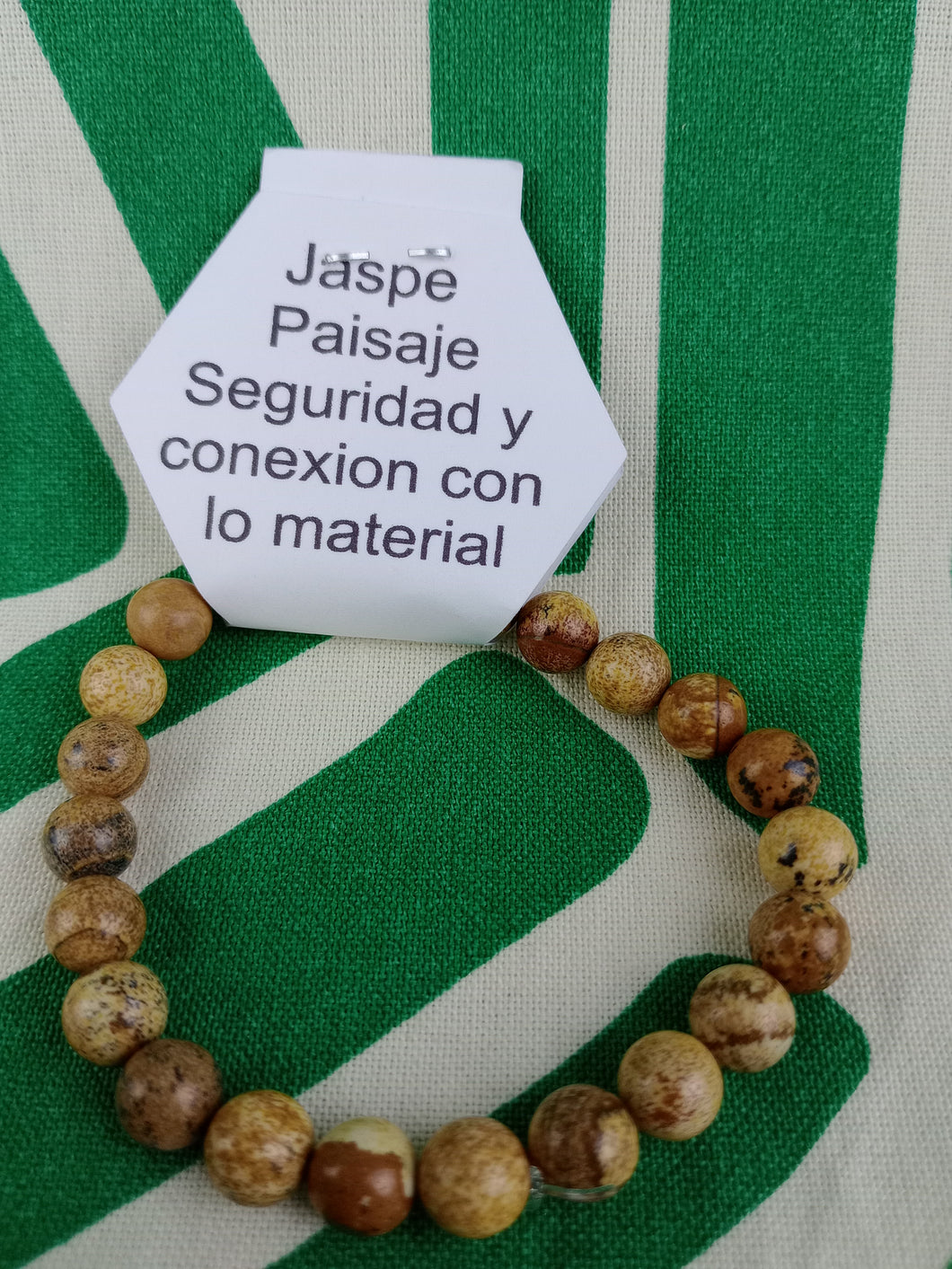 Pulsera Elástica Jaspe Paisaje 8 mm