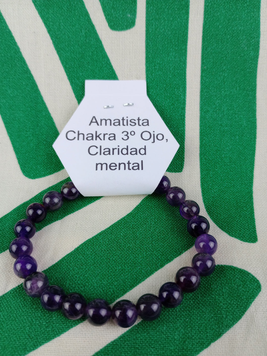 Pulsera Elástica Amatista 8 mm