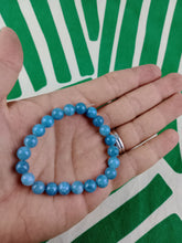 Cargar imagen en el visor de la galería, Pulsera Elástica Aguamarina 8 mm
