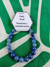Cargar imagen en el visor de la galería, Pulsera Jade Azul 8 mm
