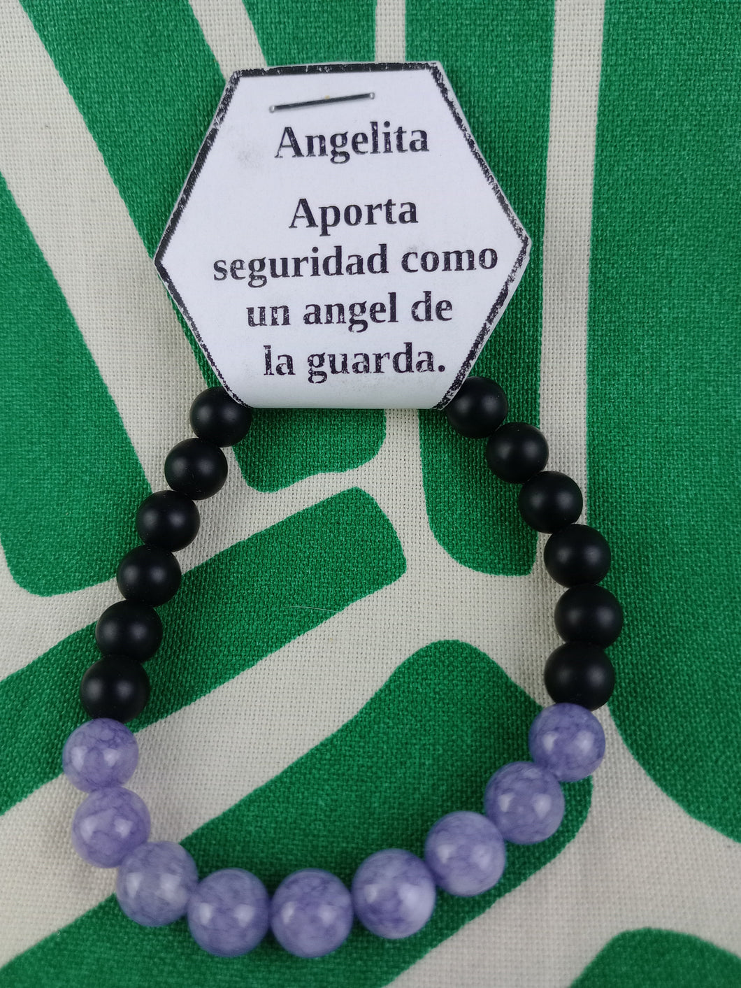 Pulsera Angelita (negra) 8 mm