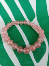 Cargar imagen en el visor de la galería, Pulsera Elástica Cuarzo Cereza 8 mm
