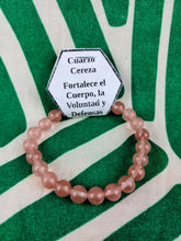 Cargar imagen en el visor de la galería, Pulsera Elástica Cuarzo Cereza 8 mm
