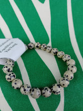 Cargar imagen en el visor de la galería, Pulsera Elástica Jaspe Dalmata 8 mm
