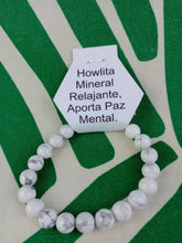 Cargar imagen en el visor de la galería, ﻿Pulsera Elástica Howlita 8 mm
