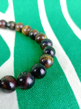 Cargar imagen en el visor de la galería, Pulsera de Ojo de Tigre Tricolor 8 mm
