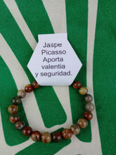 Cargar imagen en el visor de la galería, Pulsera Elástica Jaspe Picasso 8 mm
