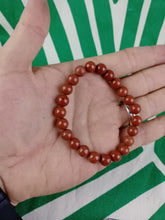 Cargar imagen en el visor de la galería, Pulsera Elástica Jaspe Rojo 8 mm
