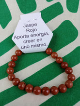 Cargar imagen en el visor de la galería, Pulsera Elástica Jaspe Rojo 8 mm
