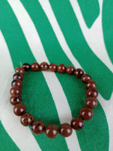 Cargar imagen en el visor de la galería, Pulsera Elástica Obsidiana Caoba 8 mm
