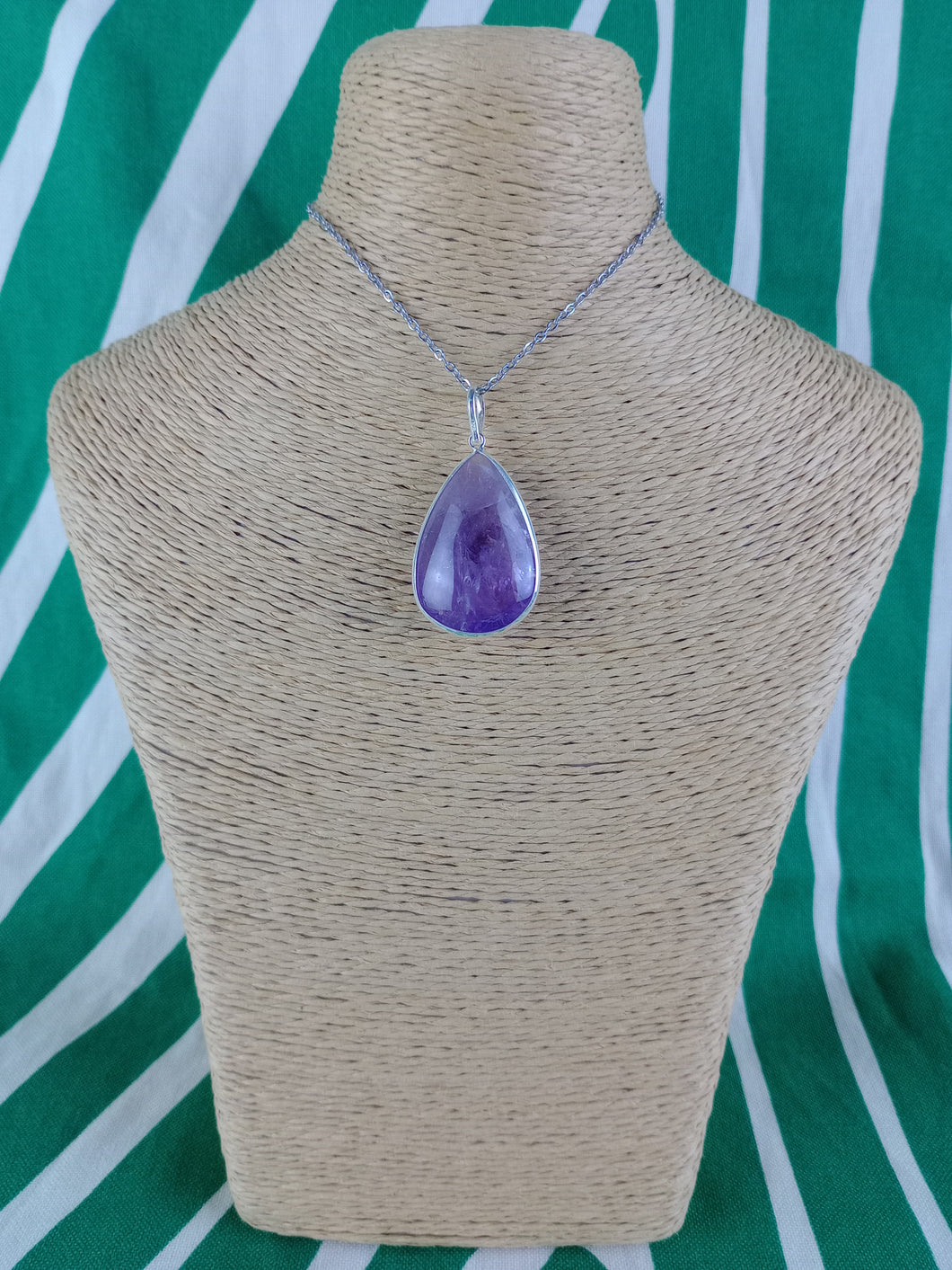 Colgante Amatista Plata Lagrima Mod. 1