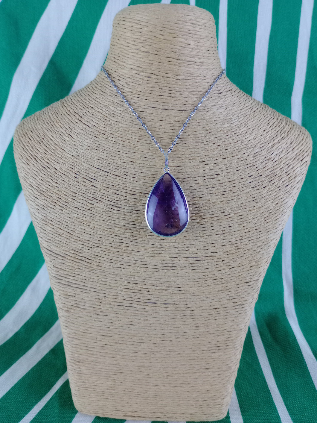 Colgante Amatista Plata Lagrima Mod. 2