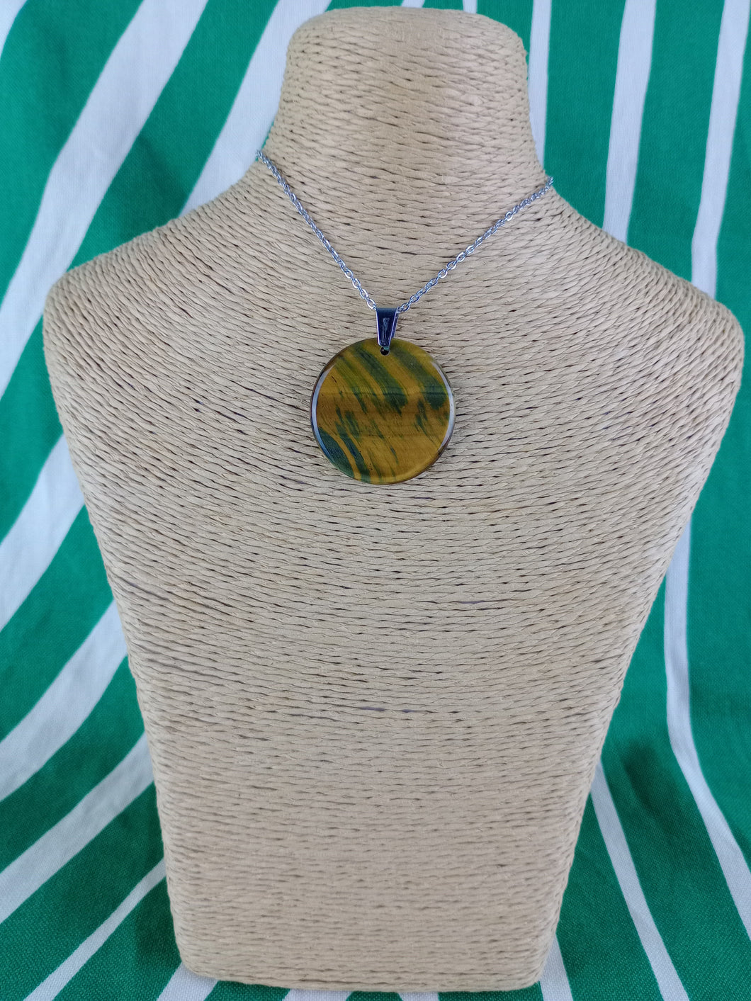 Colgante Circulo Ojo de Tigre Mod. 1