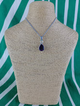 Cargar imagen en el visor de la galería, Colgante Topacio Arcoiris Lagrima Plata
